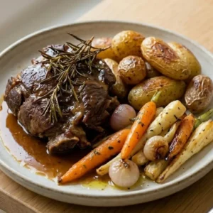 Épaule d’agneau confite 7h au romarin