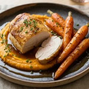 Suprême de volaille fermière au jus réduit