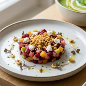 Tartare de betteraves et pommes granny